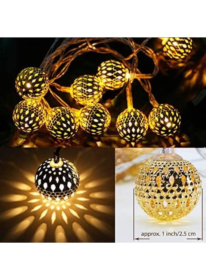 NAMA Ramadan decoration branch in the shape of a ball, gold metal - Image 2